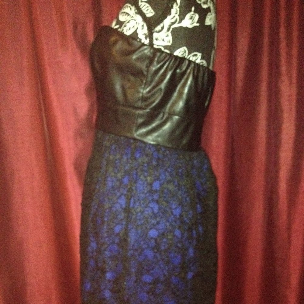 NWOT Black&Blue Lace Strapless Dress By Speechless - Picture 6 of 16